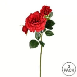 Burgundy Rose Stem, 3ct. 9 Burgundy Rose Stem, 3ct. -Michaels Shop D333874S 3