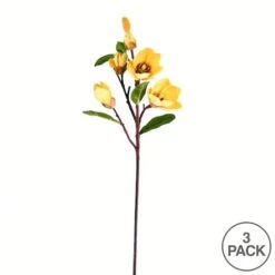 Yellow Magnolia Stem, 3ct. -Michaels Shop D333908S 3