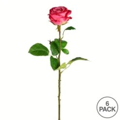 Deep Pink Rose Stem, 6ct. -Michaels Shop D333917S 3