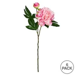 Light Pink Peony Stem, 6ct. -Michaels Shop D333927S 3