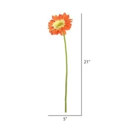 Orange Gerbera Daisy Artificial Stems, 6ct. -Michaels Shop D334017S 2