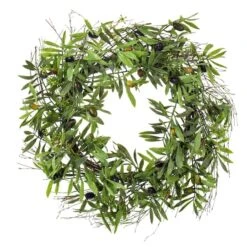 24" Green Olive Leaf Wreath 9 24" Green Olive Leaf Wreath -Michaels Shop D347812S 11 1