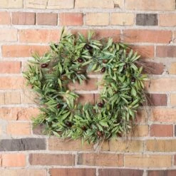 24" Green Olive Leaf Wreath 10 24" Green Olive Leaf Wreath -Michaels Shop D347812S 13