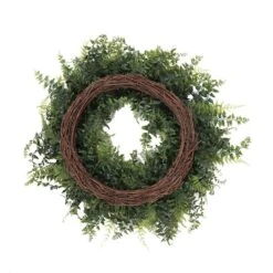 24" Green Buckler Fern & Grass Wreath 10 24" Green Buckler Fern & Grass Wreath -Michaels Shop D347815S 2
