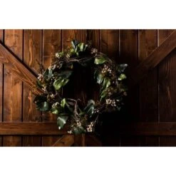 30" Green & Brown Magnolia Wreath -Michaels Shop D347818S 3