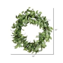 22" Green Lamb Ear Leaves Wreath -Michaels Shop D347819S 2