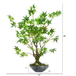 2.5ft. Maple Bonsai Tree In Decorative Bowl Planter -Michaels Shop D350214S 2