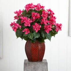 2ft. Pink Bougainvillea With Woven Vase -Michaels Shop D350225S 13