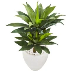3ft. Double Agave Succulent Plant In White Planter -Michaels Shop D350471S 2