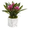 11" Purple Bromeliad In Marble Finished Vase -Michaels Shop D350551S 11