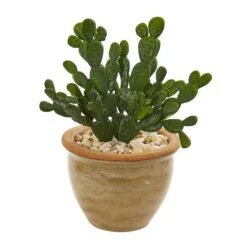11" Cactus Succulent In Ceramic Vase Set -Michaels Shop D350630S 2
