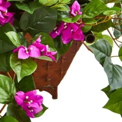 17" Purple Bougainvillea In Metal Planter -Michaels Shop D350869S 2