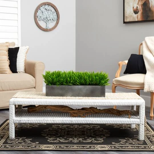 25" Wild Grass Plant In Metal Planter 7 25" Wild Grass Plant In Metal Planter - Image 5