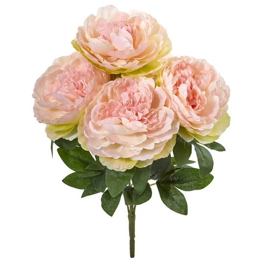17" Peony Artificial Flower Bouquet (Set Of 6) 4 17" Peony Artificial Flower Bouquet (Set Of 6) - Image 2