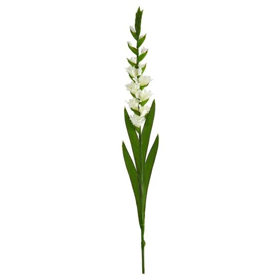 White Gladiolus Flower Stems, 3ct. 3 White Gladiolus Flower Stems, 3ct.