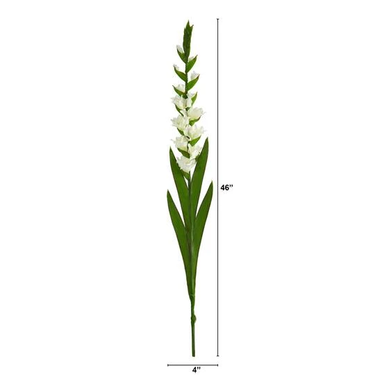 White Gladiolus Flower Stems, 3ct. 5 White Gladiolus Flower Stems, 3ct. - Image 3