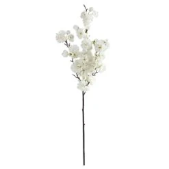 35'' Cherry Blossom Artificial Flower Spray, 3ct. White