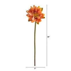 Lotus Flower Stems, 4ct. Autumn Orange -Michaels Shop D386716S 2