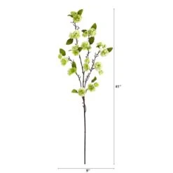 41'' Cherry Blossom Artificial Flower Spray, 3ct. Light Green -Michaels Shop D386817S 2