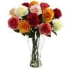 Assorted Blooming Roses With Vase -Michaels Shop D386840S 11