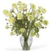 24" Ranunculus Liquid Illusion Silk Flower Arrangement Cream -Michaels Shop D386867S 1