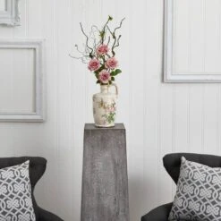 Vintage Rose Artificial Arrangement In Floral Design Pitcher 9 Vintage Rose Artificial Arrangement In Floral Design Pitcher -Michaels Shop D386952S 12