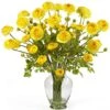 24" Ranunculus Liquid Illusion Silk Flower Arrangement Yellow -Michaels Shop D387018S 1