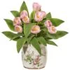 Tulip Artificial Arrangement In Floral Design Vase