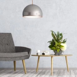 Hydrangea, Succulent And Eucalyptus Artificial Arrangement In Vintage Bowl With Copper Trimming -Michaels Shop D387149S 3