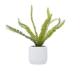 White Ceramic Contemporary Artificial Foliage, 14" X 12" X 13" -Michaels Shop D404850S 2