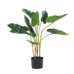 Tall Artificial Anthurium Leaf Plant WMetal Pot For Indoor Decor, 18" -Michaels Shop D404857S 2