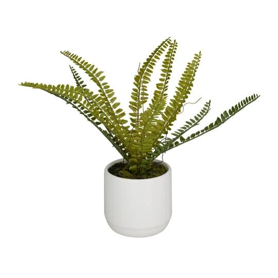 Green Ceramic Contemporary Artificial Foliage, 12" X 15" X 10" 8 Green Ceramic Contemporary Artificial Foliage, 12" X 15" X 10" - Image 6