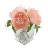 Flora Bunda® 8" Pink Peony Arrangement In Glass Pot -Michaels Shop D511326S 1