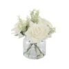 Flora Bunda® 8.5" Real-Touch Rose Arrangement In Glass Vase