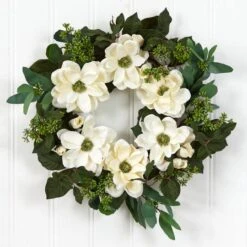 23" Magnolia, Eucalyptus & Berries Wreath -Michaels Shop D590088S 3
