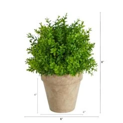 8'' Boxwood Artificial Plant In Decorative Planter 9 8'' Boxwood Artificial Plant In Decorative Planter -Michaels Shop D590117S 2