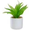 Northlight 8" Green Aloe Plant In White Pot -Michaels Shop D602896S 1