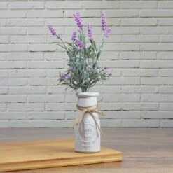 Northlight 13'' Artificial Lavender Arrangement In Milk Bottle -Michaels Shop D602986S 2