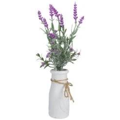 Northlight 13'' Artificial Lavender Arrangement In Milk Bottle -Michaels Shop D602986S 3