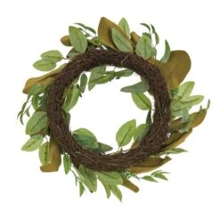 22" Eucalyptus & Magnolia Leaf Wreath -Michaels Shop D613402S 4