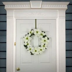 24" Cream Magnolia Flowers Wreath 8 24" Cream Magnolia Flowers Wreath -Michaels Shop D613424S 2