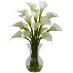 2ft. Gala Calla Lily Artificial Arrangement With Vase