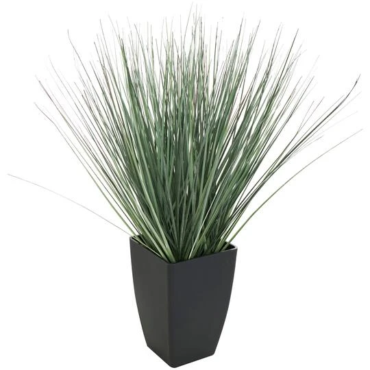 19" Onion Grass Artificial Plant With Black Plastic Pot 3 19" Onion Grass Artificial Plant With Black Plastic Pot