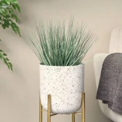 19" Onion Grass Artificial Plant With Black Plastic Pot 13 19" Onion Grass Artificial Plant With Black Plastic Pot -Michaels Shop D760283S 4
