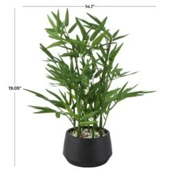 19" Green Foliage Artificial Plant With Black Pot -Michaels Shop D760288S 7