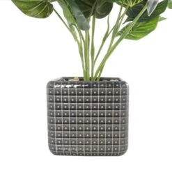 20" Green Foliage Artificial Plant With Black Ceramic Pot -Michaels Shop D760293S 5
