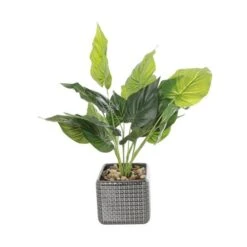 20" Green Foliage Artificial Plant With Black Ceramic Pot -Michaels Shop D760293S 8