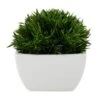 7" Green Foliage Artificial Plant With White Ceramic Pot -Michaels Shop D760295S 1