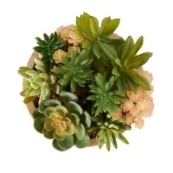7" Succulent Artificial Plant With Natural Pot 18 7" Succulent Artificial Plant With Natural Pot -Michaels Shop D760296S 2