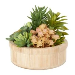 7" Succulent Artificial Plant With Natural Pot 14 7" Succulent Artificial Plant With Natural Pot -Michaels Shop D760296S 3